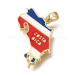 Brass Enamel Pendants&nbsp;KK-C263-30A-G