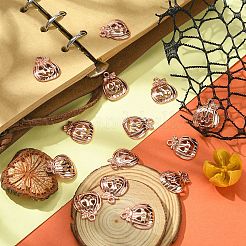 20Pcs Halloween Pumpkin Jack-O'-Lantern Alloy Pendants&nbsp;TIBEP-YW0001-43RG