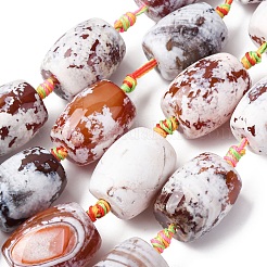 Natural Fire Crackle Agate Beads Strands&nbsp;G-P605-D01-01