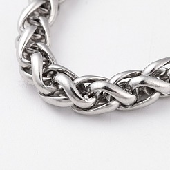 Tarnish Resistant Unisex 304 Stainless Steel Wheat Chain Bracelets&nbsp;BJEW-JB04778