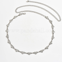 Alloy Crystal Rhinestone Heart Link Waist Chains for Women&nbsp;WGA2267-01