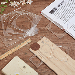 Transparent Acrylic Sewing Measuring Tool Set&nbsp;AJEW-WH0554-09A