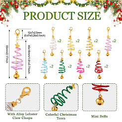 Christmas Tree Aluminum Wire & Alloy Pendant Decoration&nbsp;HJEW-TAC0053