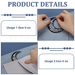 6Pcs Polyester Sew On Patches&nbsp;DIY-GO0002-70