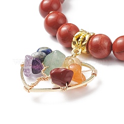 Natural Red Jasper Stretch Bracelet&nbsp;BJEW-JB08747-05