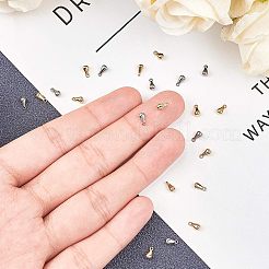 304ステンレススチールチャーム  アジャスターチェーンドロップ  ティアドロップ  ミックスカラー  6x3mm  穴：1mm  100個/箱&nbsp;STAS-UN0003-78