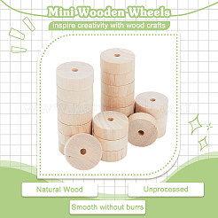 240Pcs Birchwood Wheel&nbsp;DIY-OC0013-47