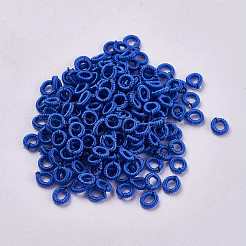 ポリエステルコードビーズ  リング  藤紫色  6~6.5x1.5mm  穴：3mm&nbsp;WOVE-K001-B05
