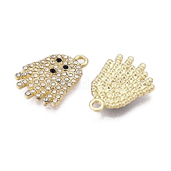 Rack Plating Alloy Rhinestone Pendants&nbsp;PALLOY-T091-04KCG-RS