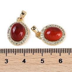 Natural Carnelian(Dyed & Heated) Oval Pendants&nbsp;KK-P283-41G