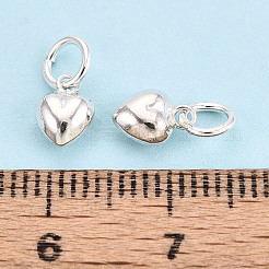 925 Sterling Silver Heart Charms&nbsp;STER-T008-32S-05