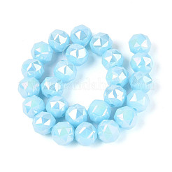 AB Color Plated Opaque Glass Round Beads Strands&nbsp;EGLA-T029-8mm-12A-07