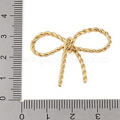 Ion Plating(IP) 304 Stainless Steel Twisted Bowknot Links Connector Charms&nbsp;STAS-S125-01G