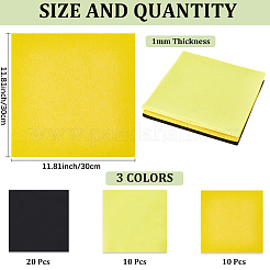 4セット3色の不織布  DIYクラフト用品  正方形  ミックスカラー  300x300x1mm&nbsp;DIY-CP0012-12B
