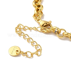 304 Stainless Steel Enamel Rolo Chain Bracelets&nbsp;BJEW-I315-12G-02