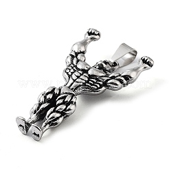 合金のチベット風チャーム  スポーツチャーム  アンティークシルバー  44.5x24x7mm  穴：7.5x4mm&nbsp;TIBE-L012-038AS-02
