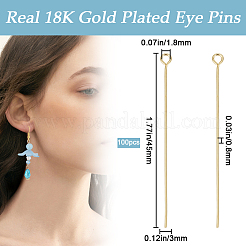 Brass Eye Pins&nbsp;KK-BBC0012-23A