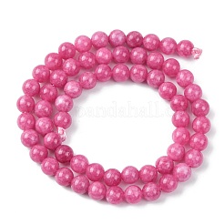 天然石ビーズ連売り  ラウンド  レッド  6mm  穴：1.2mm  約60~64個/連  15インチ〜15.2インチ（38~38.5cm）&nbsp;G-O183-03A-01