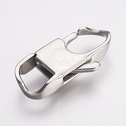 変色しにくい 316 サージカルステンレススチール ロブスタークロー  ステンレス鋼色  26x12x5mm  穴：6x7.5mm&nbsp;STAS-K175-01B
