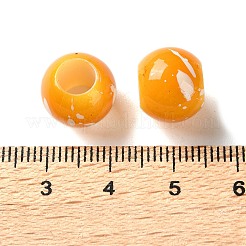 Spray Painted ABS Plastic European Beads&nbsp;KY-G033-01B-02