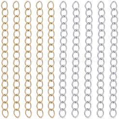 120 Strands 2 Colors 304 Stainless Steel Chain Extender&nbsp;STAS-BM0001-05