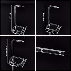 透明アクリルイヤリングディスプレイスタンド  透明  5x3x13.8cm&nbsp;EDIS-WH0007-01