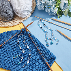 Glass & Acrylic Beaded Knitting Row Counter Chains&nbsp;HJEW-AB00547