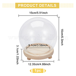 Glass Dome Cover&nbsp;AJEW-WH0401-76B