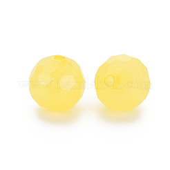 模造ゼリーアクリルビーズ  多面カット  ラウンド  きいろ  16.5x16mm  穴：2.5mm  約288個/500g&nbsp;MACR-S373-97C-E07