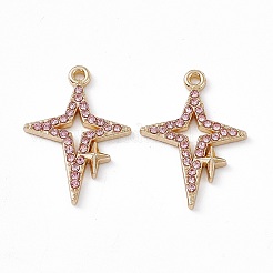 Alloy Rhinestone Pendants&nbsp;PALLOY-P287-08LG-02