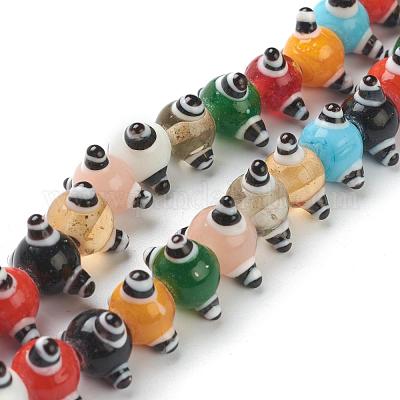 Handmade Bumpy Lampwork Beads&nbsp;LAMP-G142-07B-1