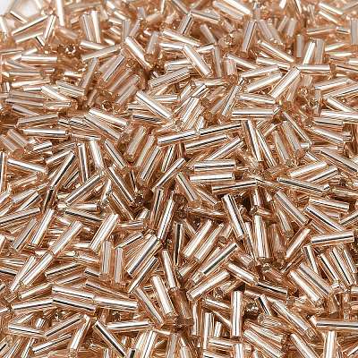 ガラス竹ビーズ  銀並ぶ  小麦  6~8x1.8mm  穴：0.6mm  10000個/ポンド&nbsp;TSDB6MM39A-1