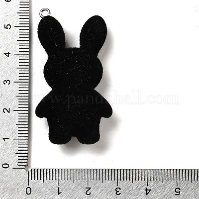 Flocky Resin Pendants&nbsp;RESI-E059-03B-1