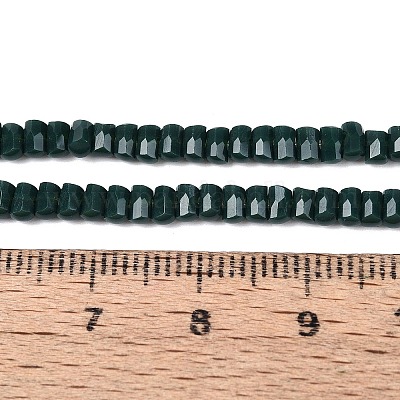 オペークガラスビーズ連売り  骨の形状  多面カット  ダークスレートグレー  2~2.5x3.5~4x2.5~3mm  穴：0.7~0.8mm  約142~160個/連  11.61~15.35インチ（29.5~39cm）&nbsp;GLAA-Q107-01A-A06-1
