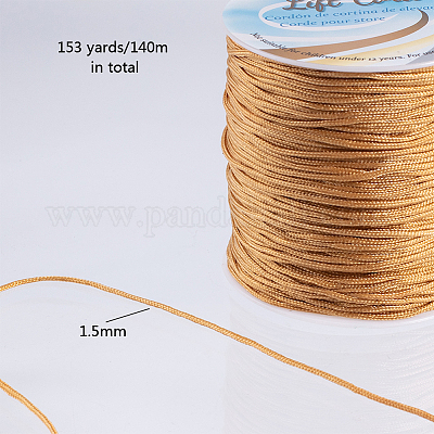 ポリエステル糸  淡い茶色  1.5mm  約140m /ロール&nbsp;NWIR-OC0001-04-18-1