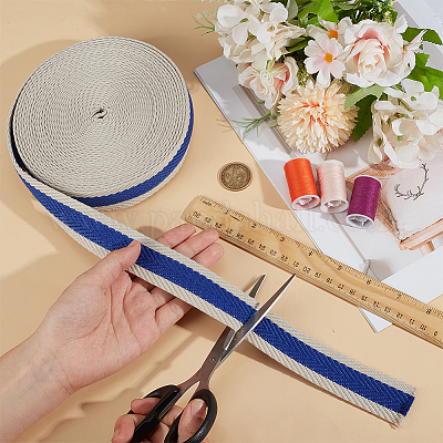 Polyester Striped Ribbon&nbsp;SRIB-WH0029-007C-1
