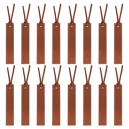 16Pcs PU Leather Bookmark AJEW-GL0003-23-1