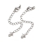 Brass End with Chains, Platinum, 70mm