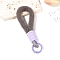 Weave Knot Plush Lanyard, Wrist Strap Keychain, Gray, 40~70mm