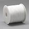 Polyester Threads, Chinese Knotting Cord, White, 0.8mm, about 131.23~142.16 yards(120~130m)/roll