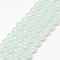 Baking Paint Glass Beads Strands, Imitation Opalite, Round, White, 8mm, Hole: 1.3~1.6mm, about 100pcs/strand, 31.4 inch