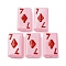 Baking Paint Glass Enamel Beads, Hand Painted Beads, Playing Card, Lavender Blush, 24.5~25x14.5~15x7.5~8.5mm, Hole: 1.6~1.8mm