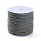 Macrame Cotton Cord, Braided Rope, with Plastic Reel, for Wall Hanging, Crafts, Gift Wrapping, Cadet Blue, 1.2mm, about 54.68 Yards(50m)/Roll