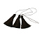 Nylon Thread Tassel Big Pendant Decorations, Coffee, 43x6mm