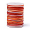 Segment Dyed Polyester Thread, Chinese Knotting Cord, Colorful, 0.8mm, about 10.93 yards(10m)/roll