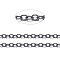 Brass Cable Chains, Soldered, with Spool, Oval, Cadmium Free & Nickel Free & Lead Free, Long-Lasting Plated, Gunmetal, 2x1.5x0.35mm, about 301.83 Feet(92m)/roll