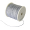 Braided Nylon Thread, Chinese Knotting Cord for Beading Jewelry Making Macrame Craft, Light Grey, 0.8mm, about 100yards/roll