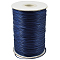 Korean Waxed Polyester Cord, Bead Cord, Dark Blue, 1.2mm, about 185yards/roll