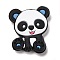 Silicone Focal Beads, Panda, Cornflower Blue, 29x24x7mm, Hole: 2.5mm