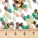 ガラスビーズ  多面カット  ロンデル  湯通しアーモンド  4x3mm  穴：0.4mm  約6800個/500g&nbsp;EGLA-A034-LM4mm-17-4